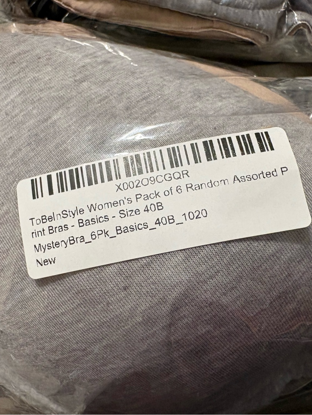 Pack of Women's Triangle Bras in Gray and Nude